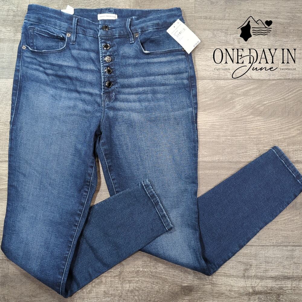 Good American Button Fly Skinny Jeans Size 10